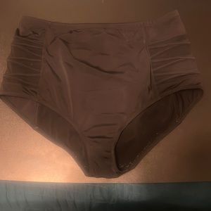 Solid black torrid swim bottoms